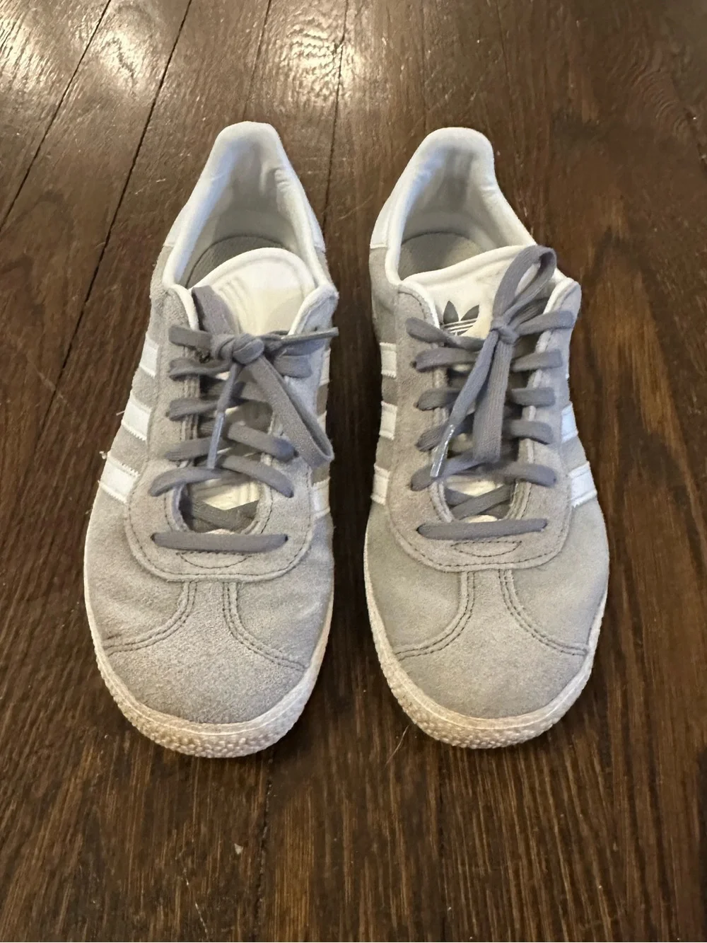 adidas gazelle Suede Sneakers - Light Gray & White